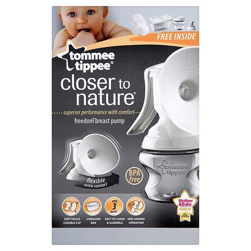Tommee Tippee Soft Silicone Shell 0% BPA Closer to Nature Manual Breast Pump 