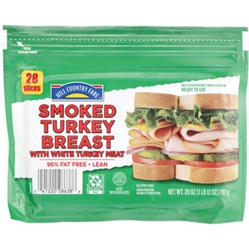 Hill Country Fare Smoked Turkey Breast Lunch Meat, 28 oz