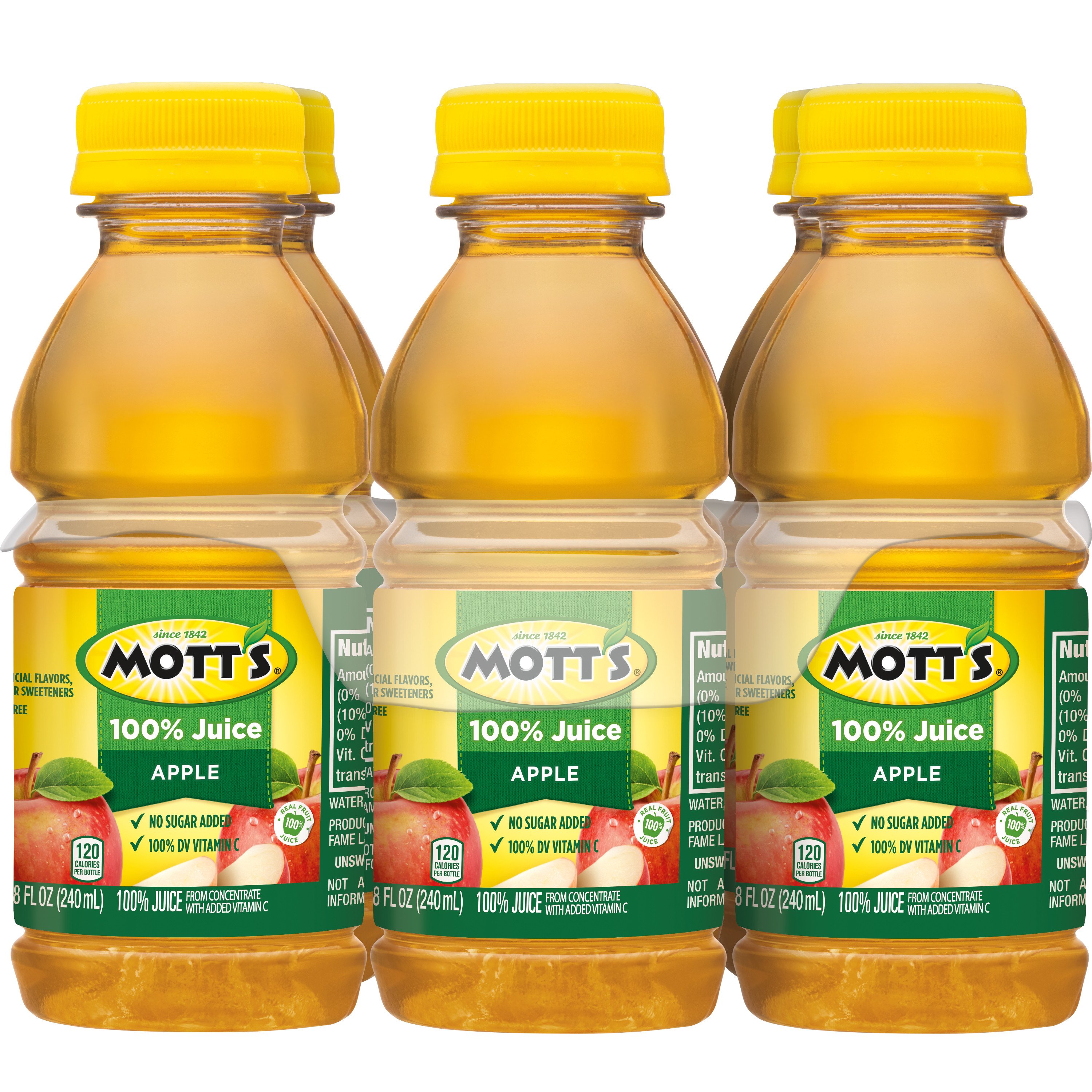 Mott's 100% Apple Juice 8 oz Bottles - Shop Juice at H-E-B