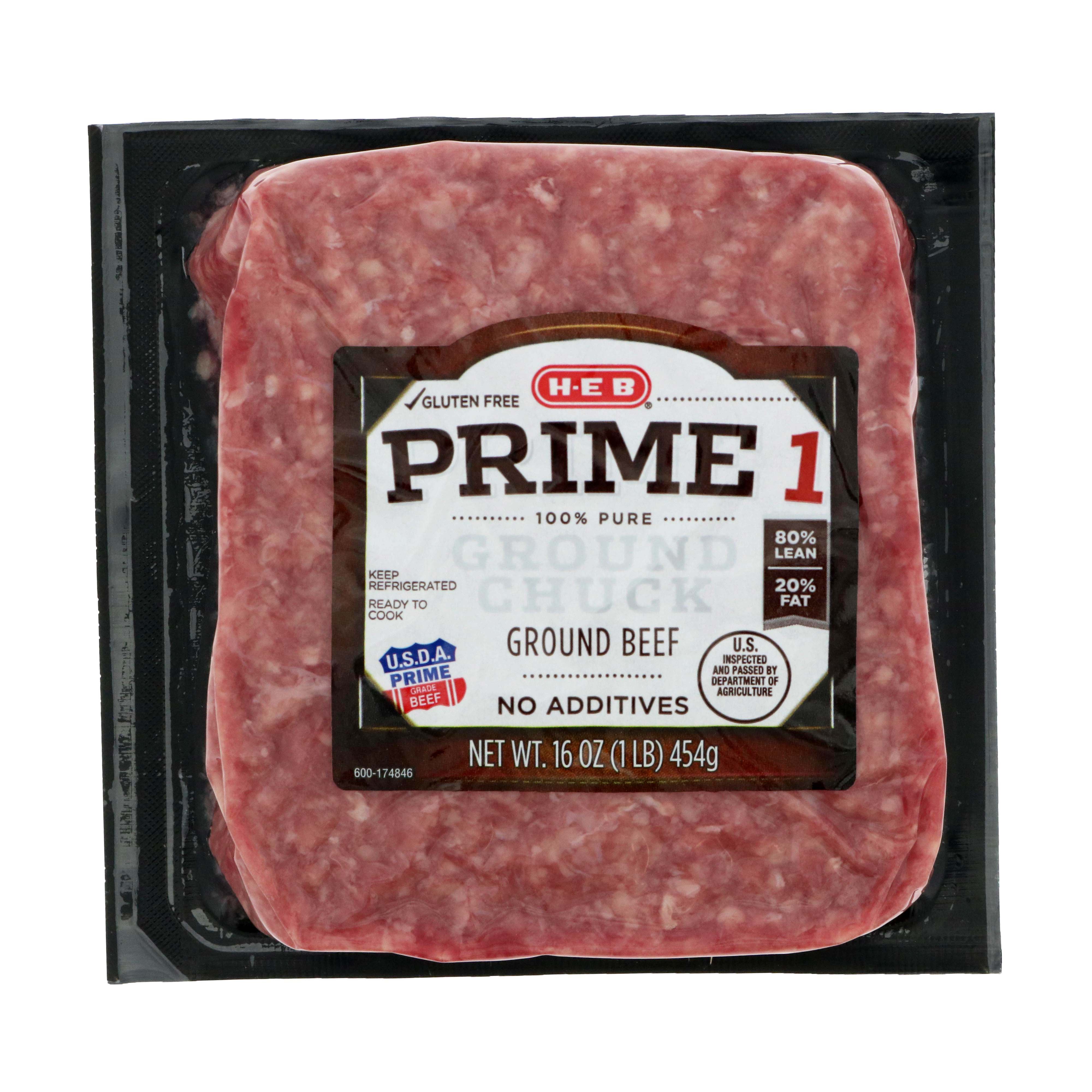 H-E-B Prime 1 Beef Ground Chuck, 80% Lean - Shop Beef at H-E-B