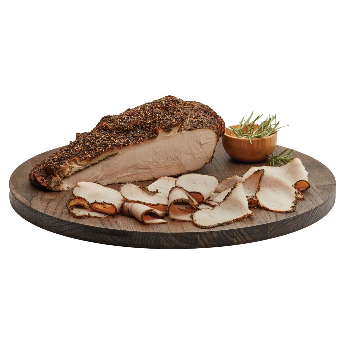 H-E-B Natural Sliced In-House Roasted Herb-Encrusted Turkey Breast; image 1 of 2