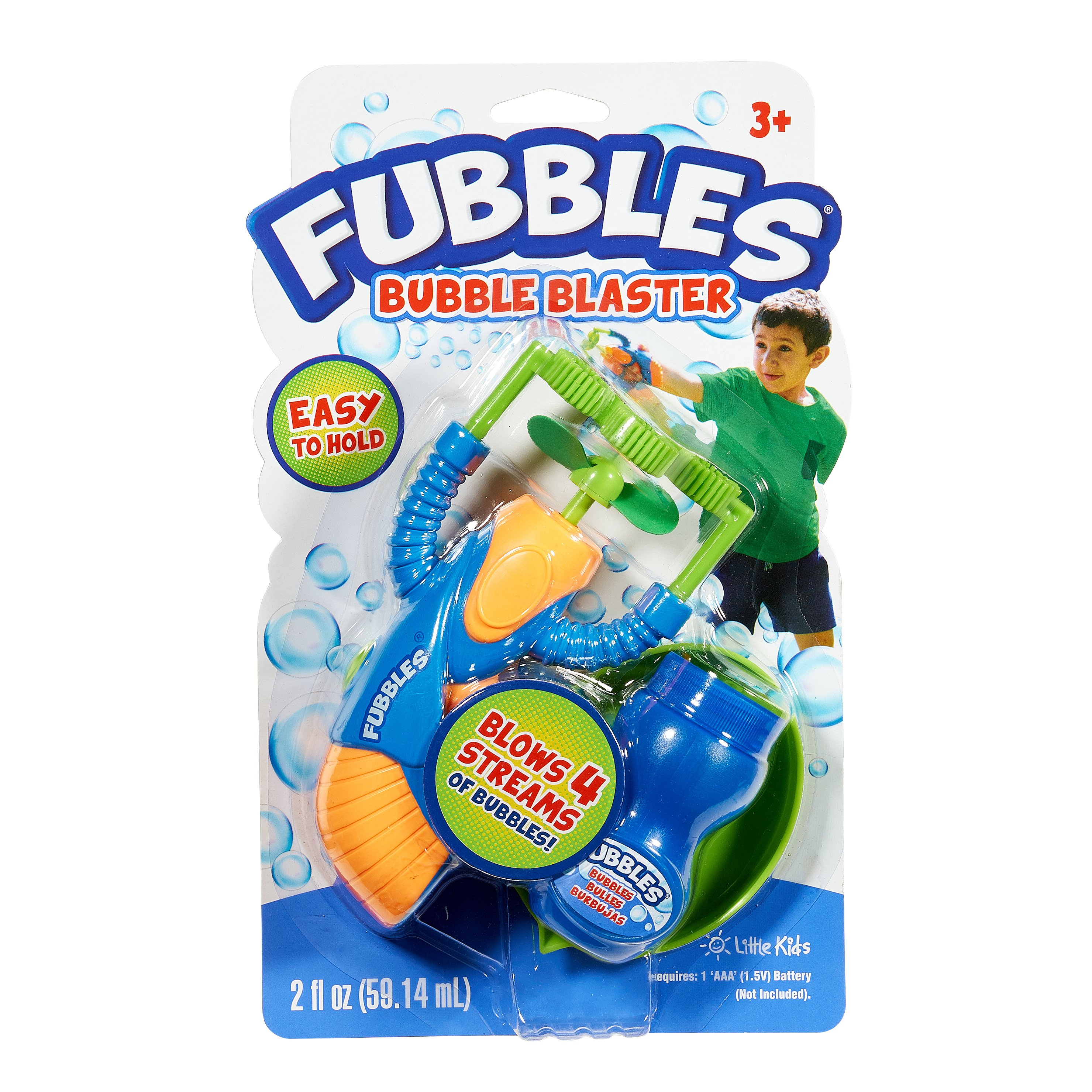 Little Kids Fubbles Pistol Bubble Shooter with No-Spill Holster to Re-Dip -  NEW