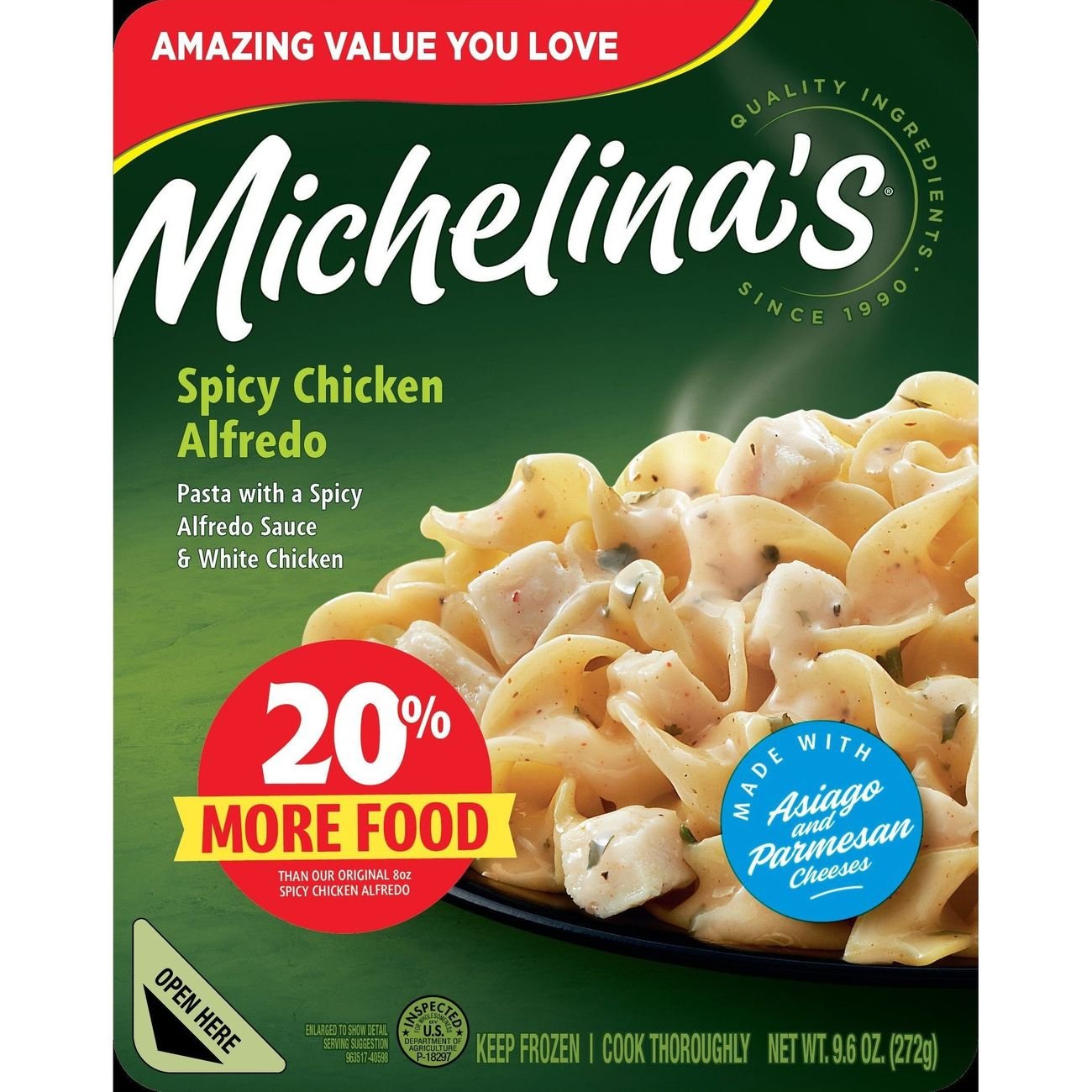 Michelina's Spicy Chicken Alfredo Frozen Meal, 9.6 oz
