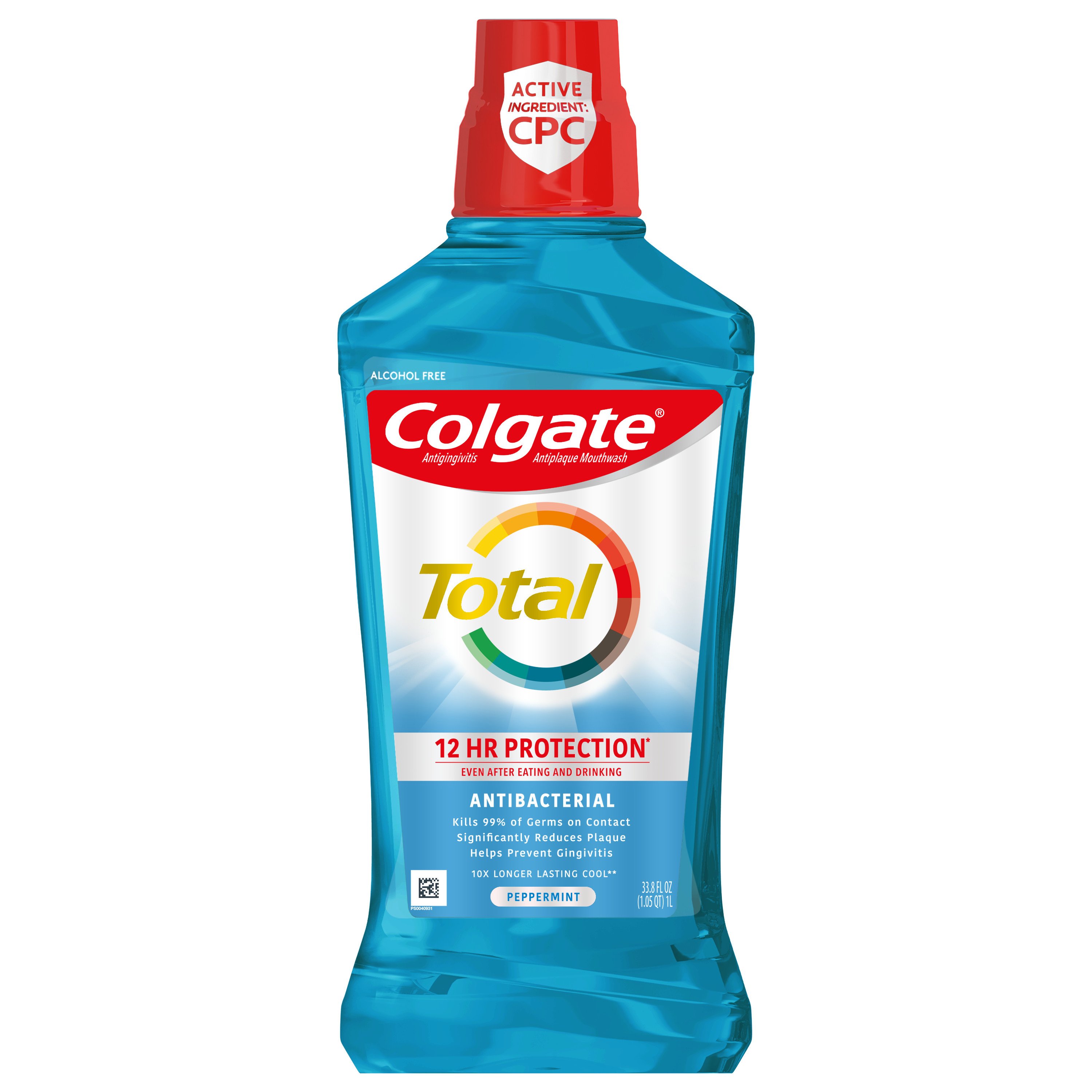 Colgate Total Advanced Pro-Shield Peppermint Blast Mouthwash, 33.8 oz