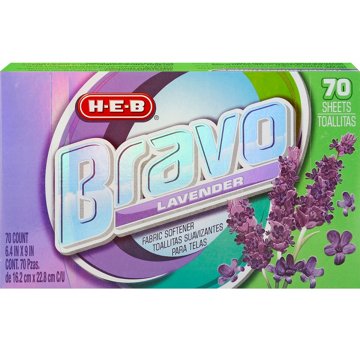 H-E-B Bravo Fabric Softener Dryer Sheets - Lavender