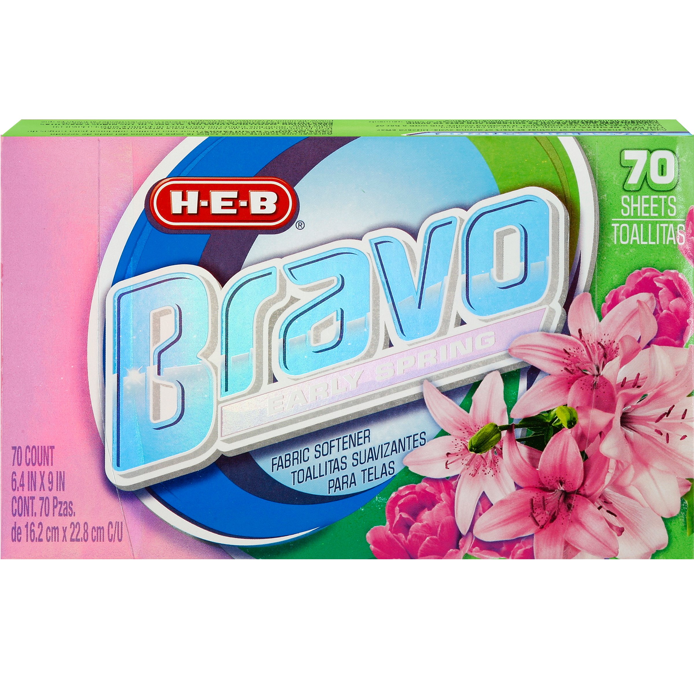 H-E-B Bravo Fabric Softener Dryer Sheets - Early Spring - Shop ...