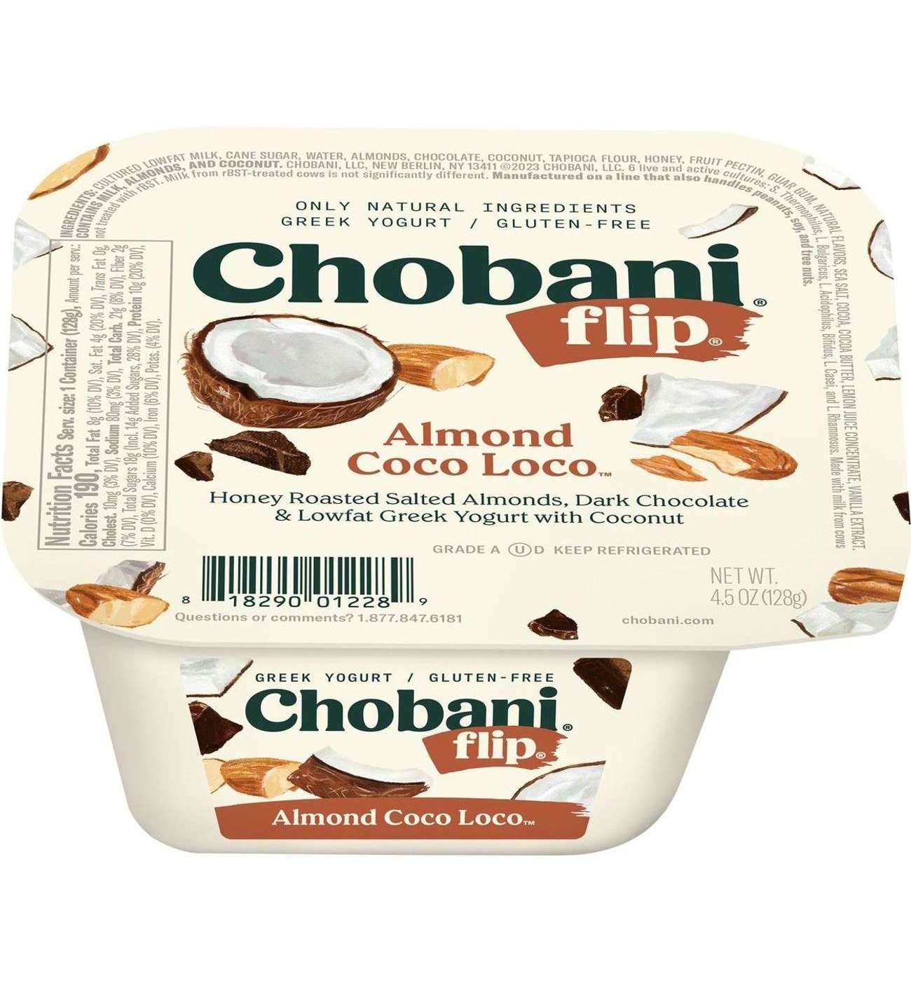 Chobani Flip Low-Fat Almond Coco Loco Greek Yogurt; image 1 of 6