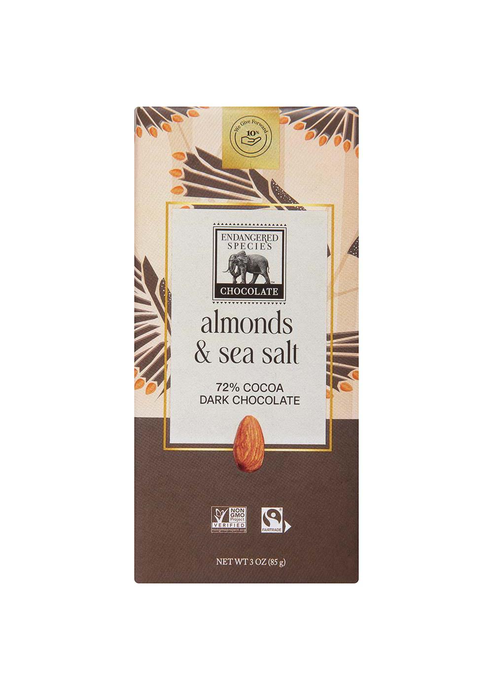 Endangered Species Almonds & Sea Salt Dark Chocolate Bar; image 1 of 2