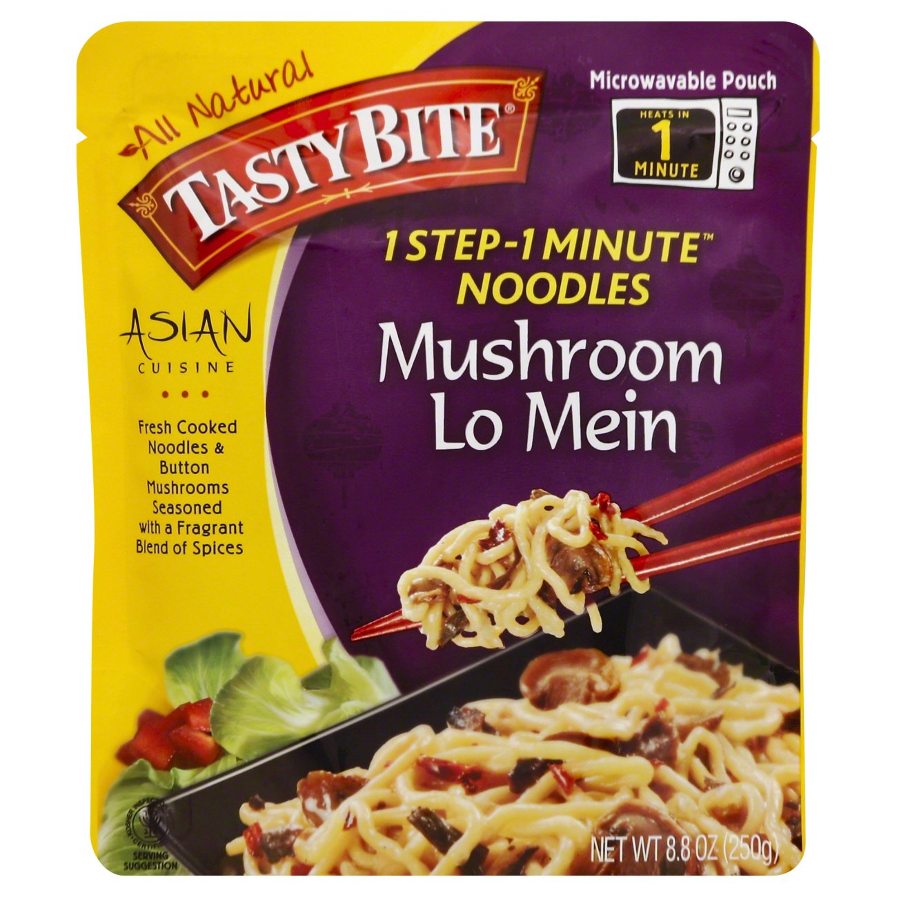 Tasty Bite Asian Mushroom Lo Mein Noodles Shop Soups & Chili at HEB