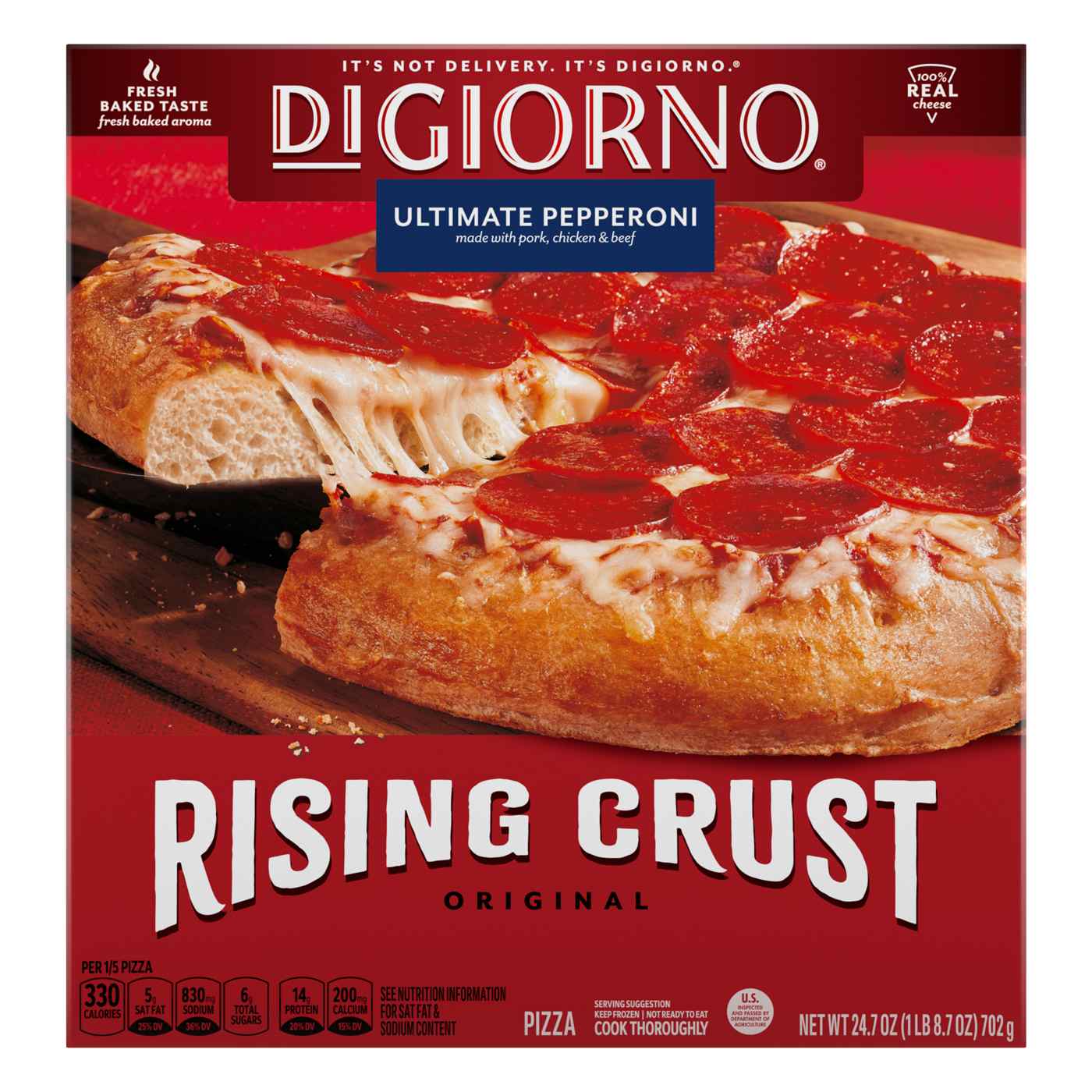 DiGiorno Rising Crust Frozen Pizza - Ultimate Pepperoni; image 1 of 7