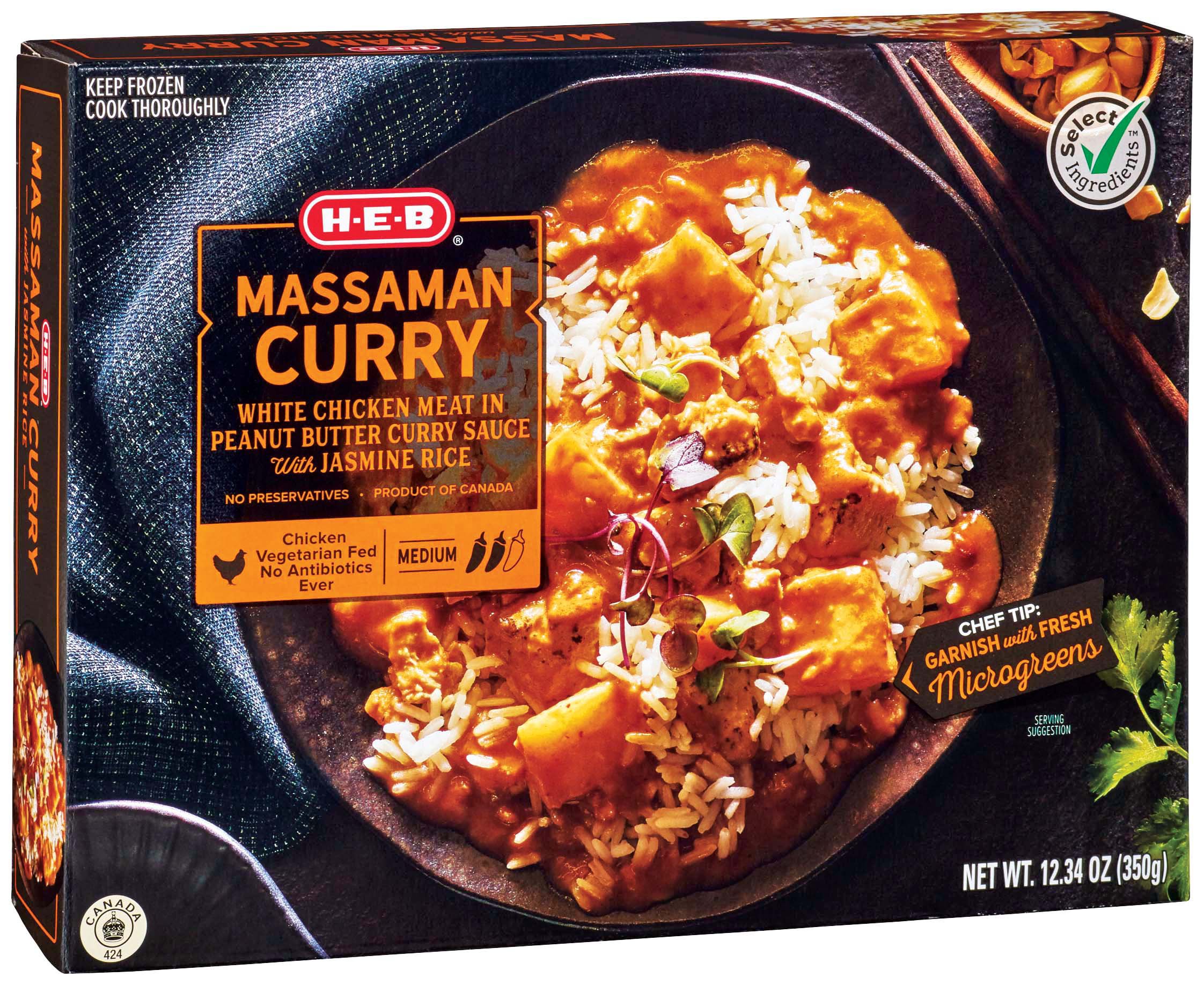 H-E-B Chicken Massaman Curry Frozen Meal, 12 oz