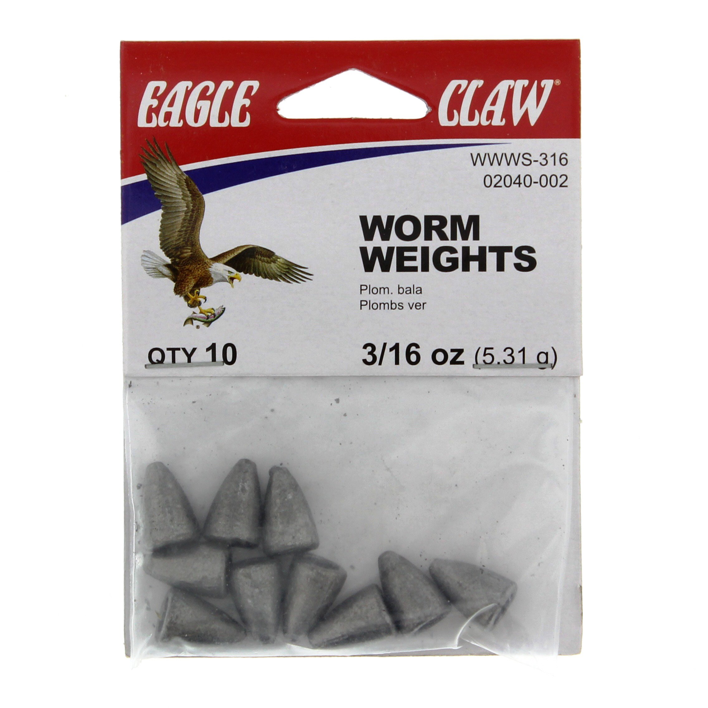 Eagle Claw 3/16 OZ Worm Weights