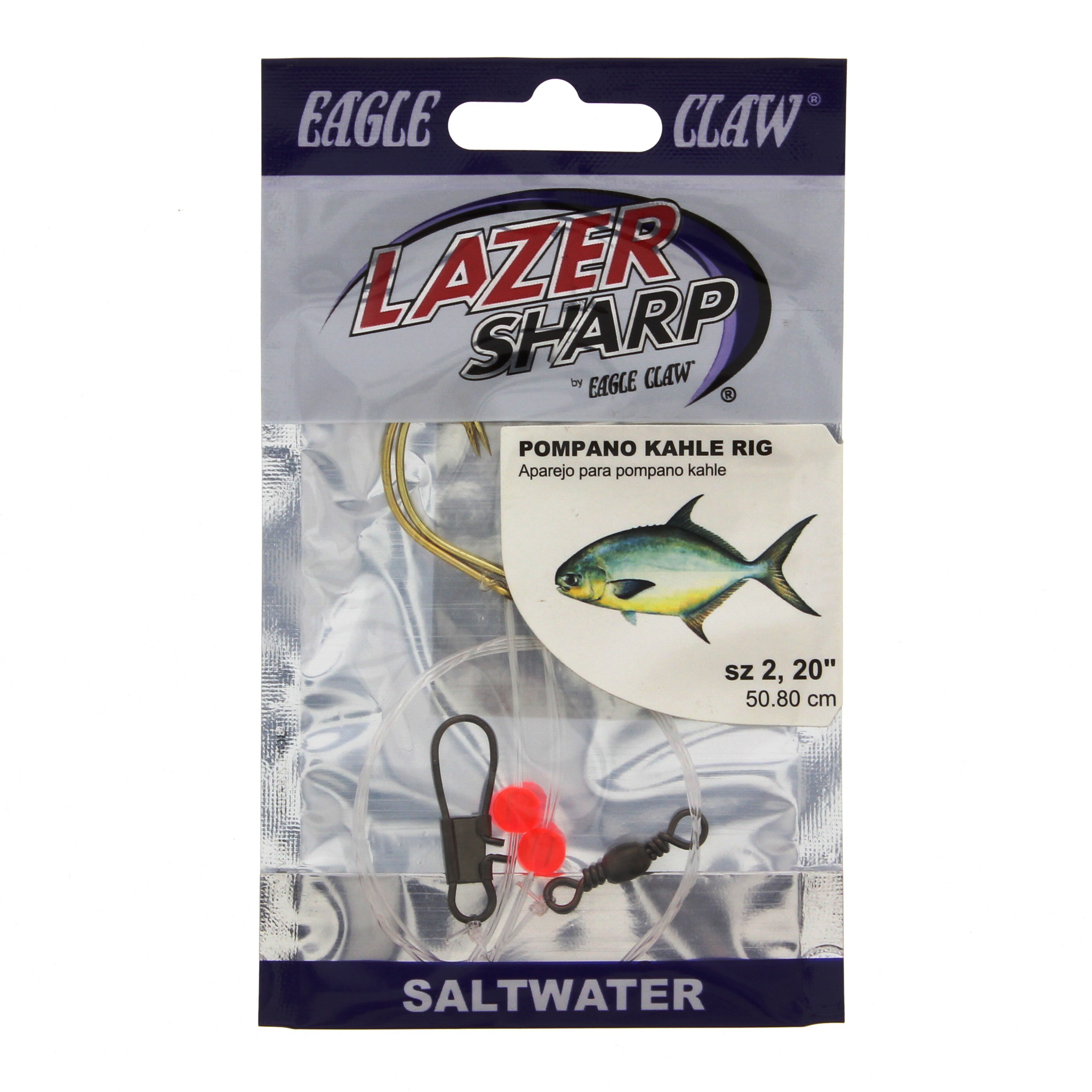 Eagle Claw Lazer Sharp Pompano Double Kahle Hook Rig Size 2 Shop