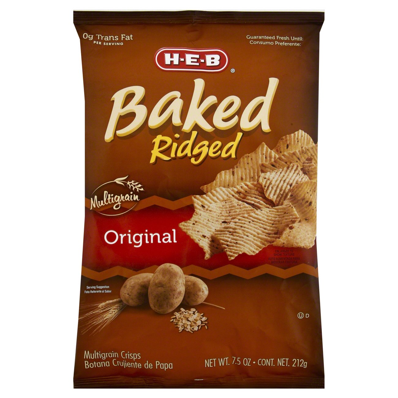 H-E-B Original Baked Multigrain Ridged Crisps - Shop Chips At H-E-B