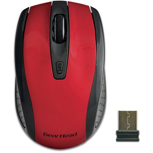 Gear Head 2.4 GHz Wireless Optical Nano Mouse Red - Shop Keyboards