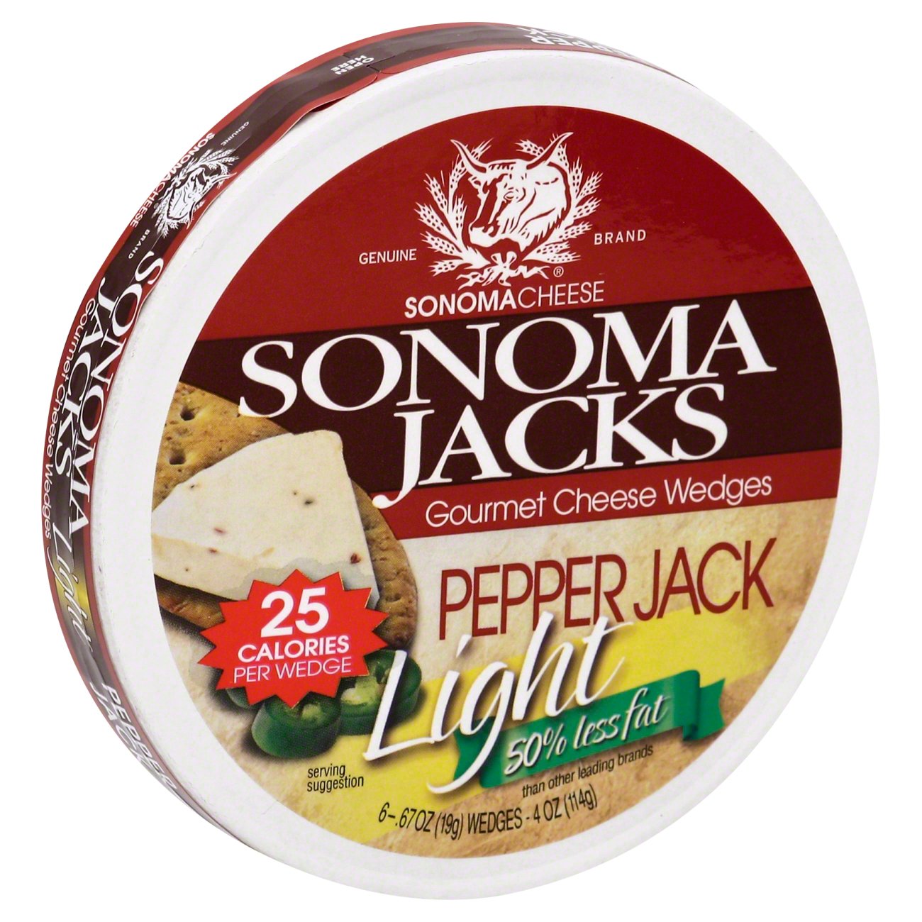 Sonoma Jacks Pepper Jack Light Gourmet Cheese Wedges Shop Cheese at HEB
