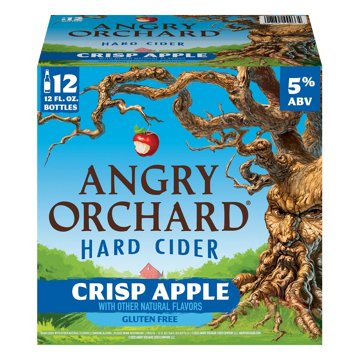 Angry Orchard Crisp Apple Hard Cider 12 pk Bottles, 12 oz