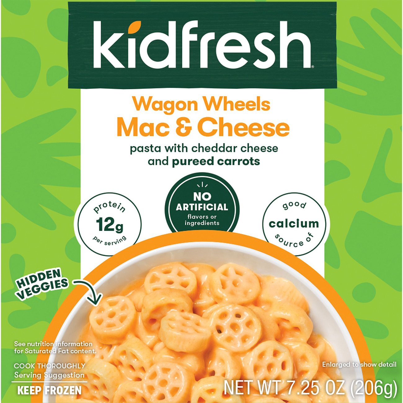 Kidfresh Wagon Wheels Mac & Cheese Frozen Meal, 7.25 oz