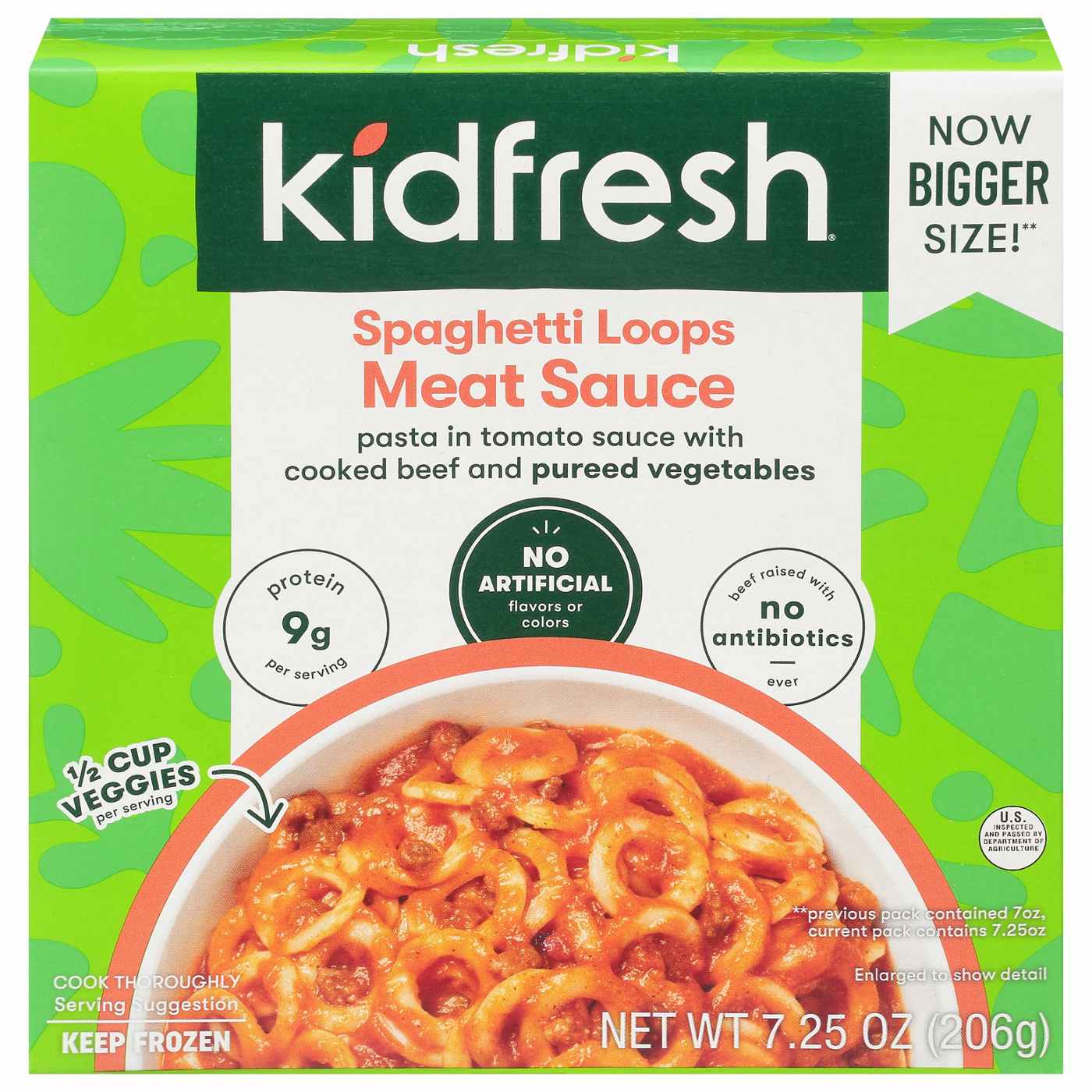 Kidfresh Spaghetti Loops in Meat Sauce Frozen Meal; image 1 of 2