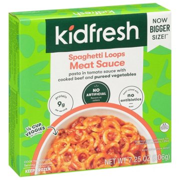 Kidfresh Spaghetti Loops in Meat Sauce Frozen Meal