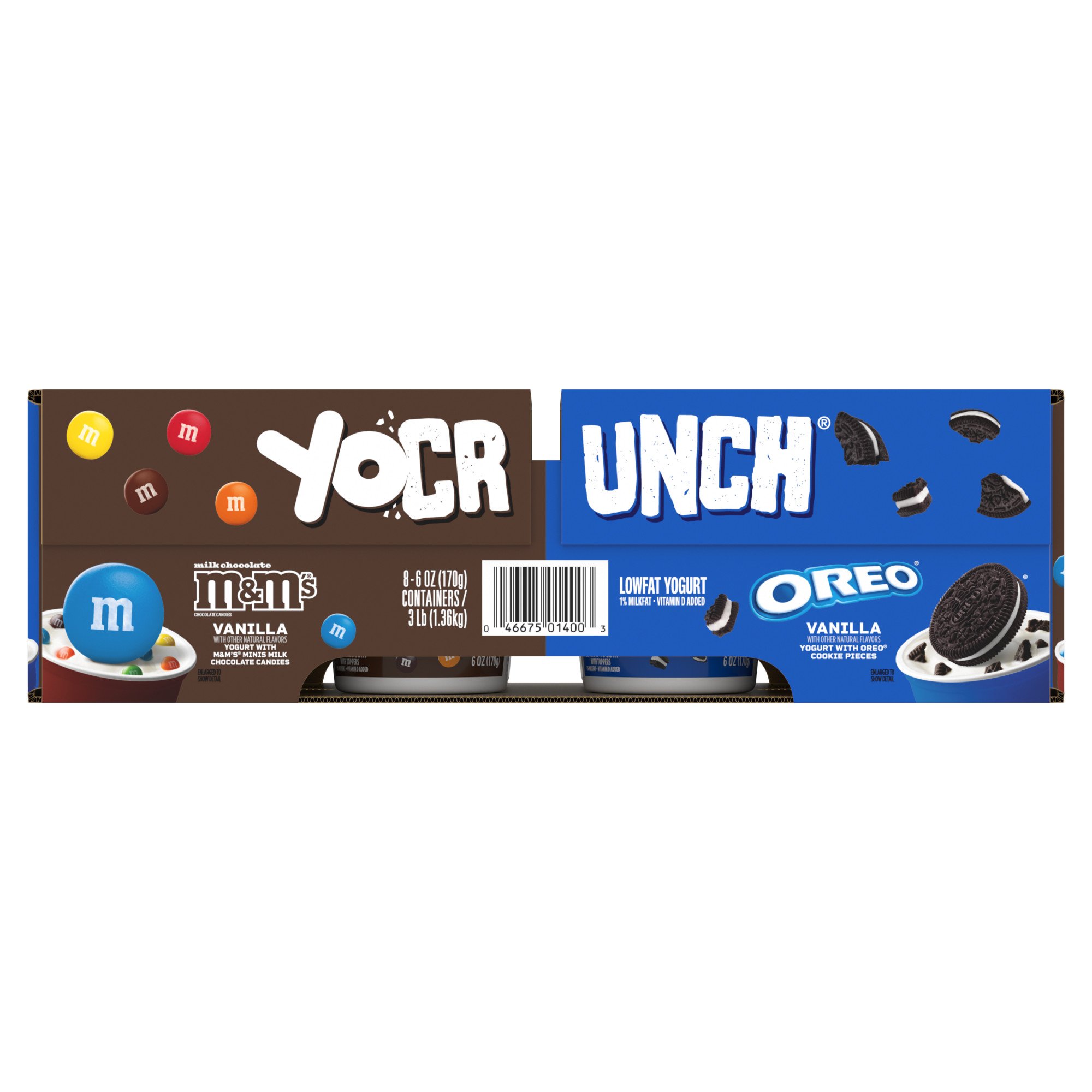YoCrunch Low-Fat Strawberry With M&Ms & Oreo Variety Pack Yogurt