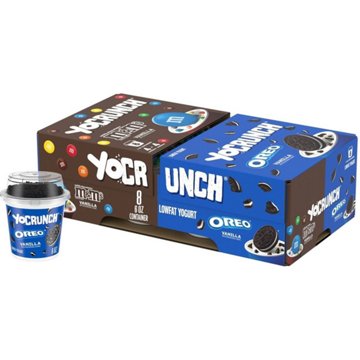 YoCrunch Vanilla Low Fat Yogurt With Mini M&Ms And Oreo Cookie Pieces 8 pk, 6 oz