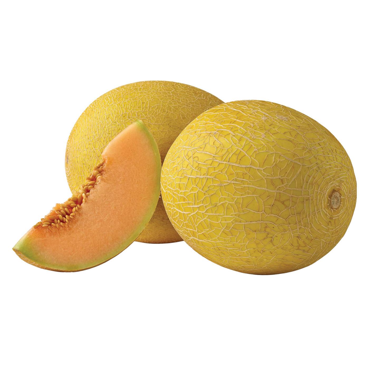 H-E-B Texas Roots Fresh Golden Crush Cantaloupe; image 1 of 2