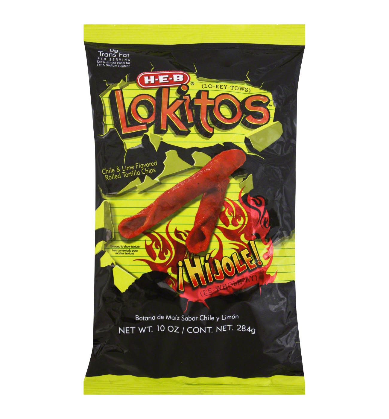 H-E-B Lokitos Hijole Chile & Lime Rolled Tortilla Chips; image 1 of 2