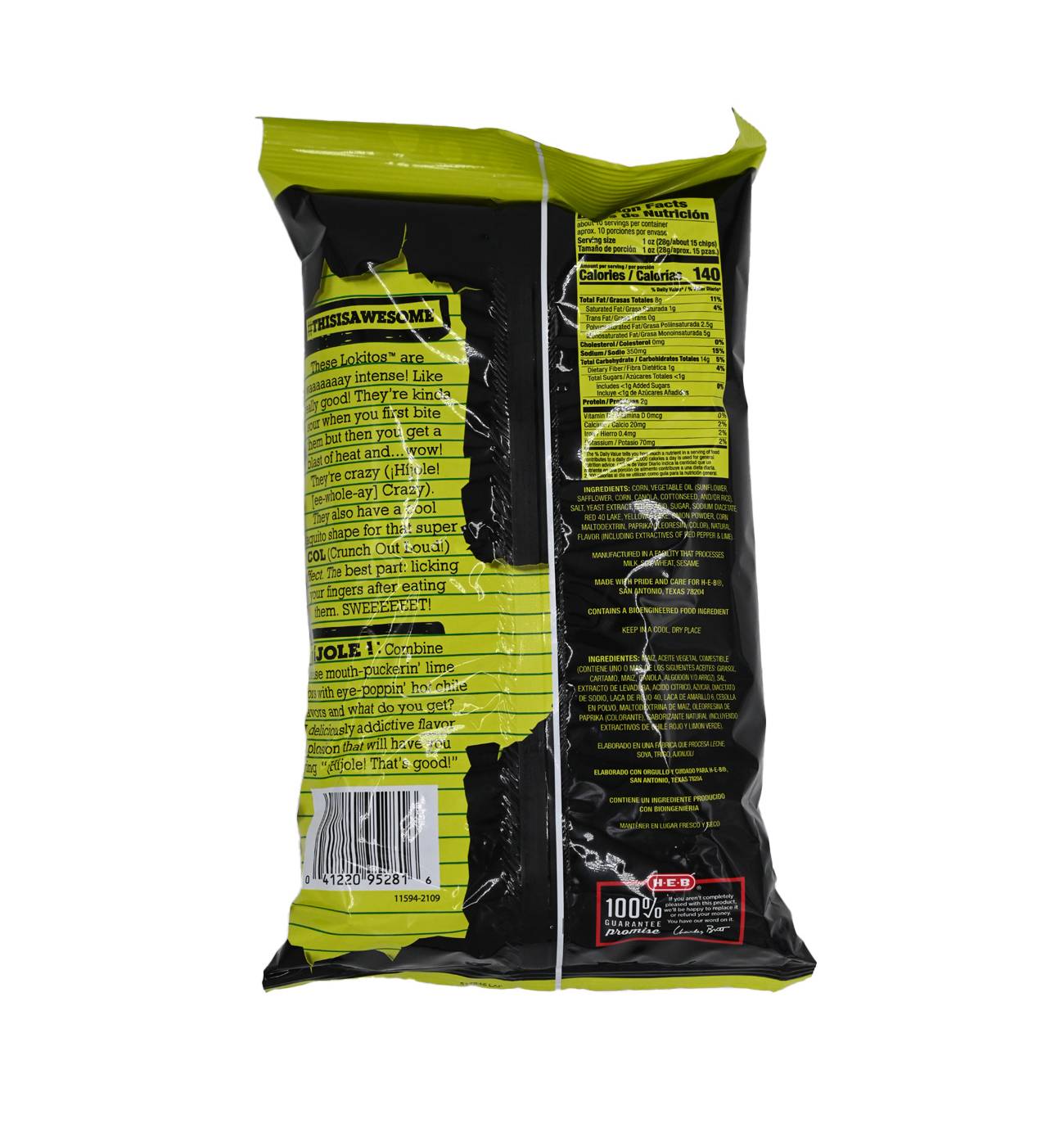 H-E-B Lokitos Hijole Chile & Lime Rolled Tortilla Chips; image 2 of 2