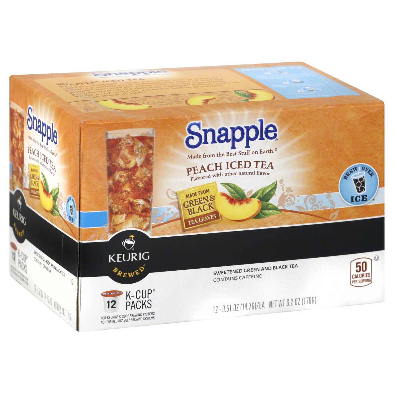 Snapple Keurig Hot Peach Iced Tea Single Serve K Cups Shop Tea at HEB