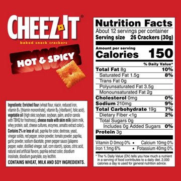 Cheez-It Hot and Spicy Cheese Crackers