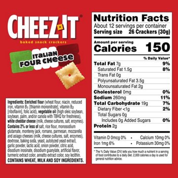 Cheez-It Italian Four Cheese Crackers