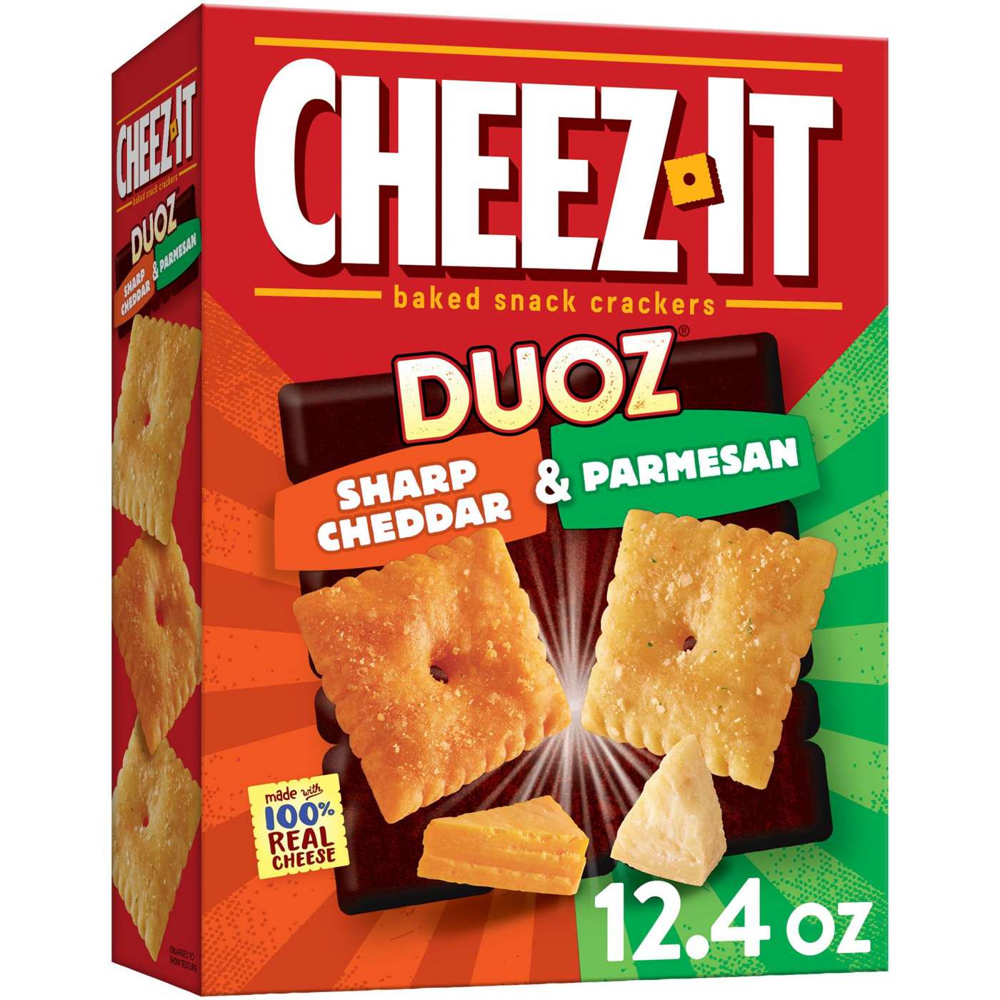 Cheez-It DUOZ Sharp Cheddar and Parmesan Cheese Crackers; image 4 of 5