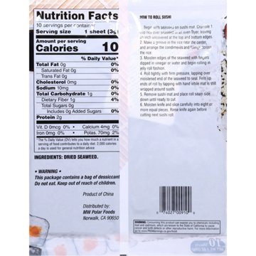 Polar Roasted Seaweed Sheets, 10 ct