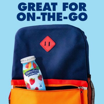 Stonyfield Organic Kids Low-Fat Yogurt Smoothie 3.1 oz Bottles - Very Berry