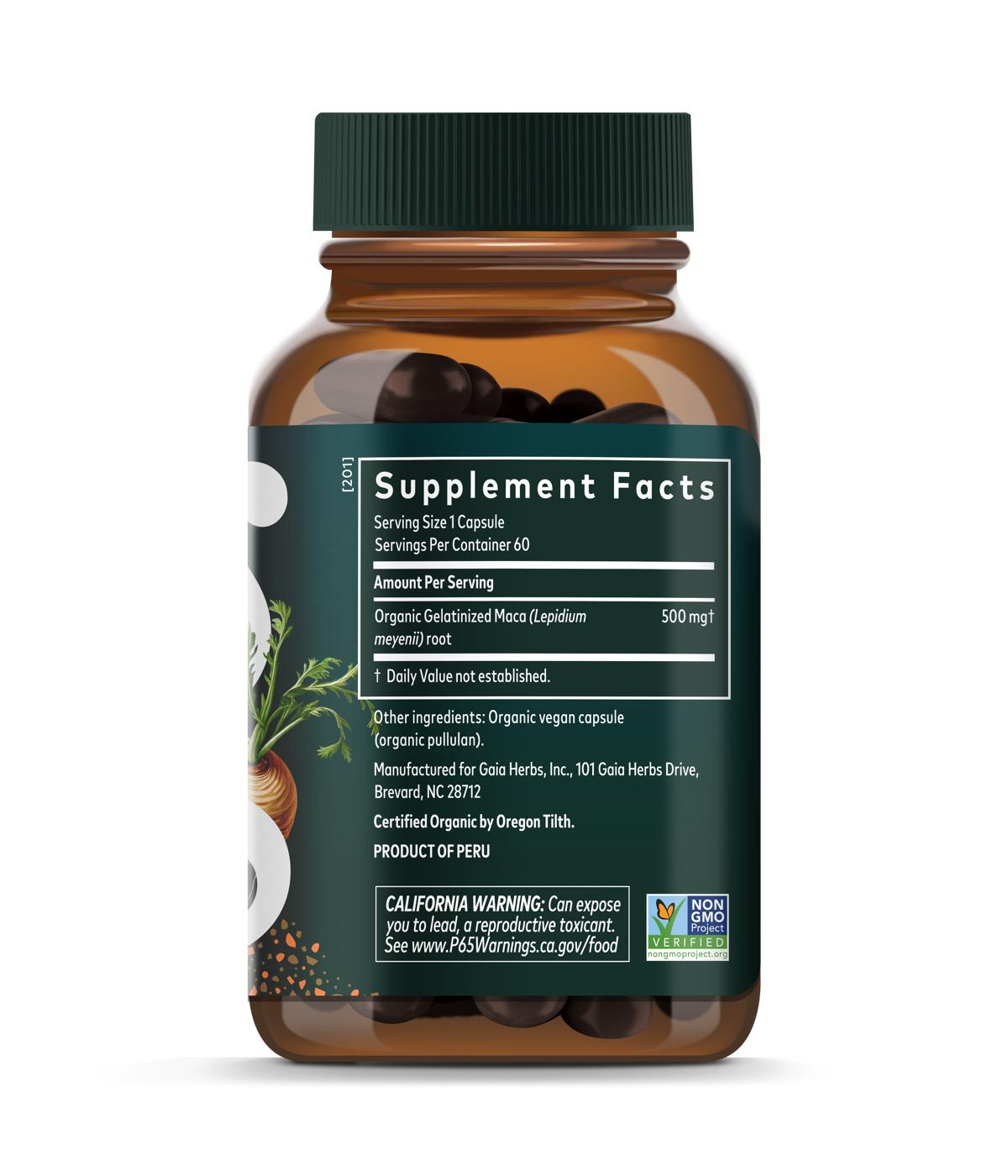 Gaia Herbs Single Herbs Maca Root Vegetarian Capsules; image 2 of 3