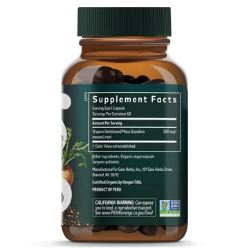 Gaia Herbs Single Herbs Maca Root Vegetarian Capsules