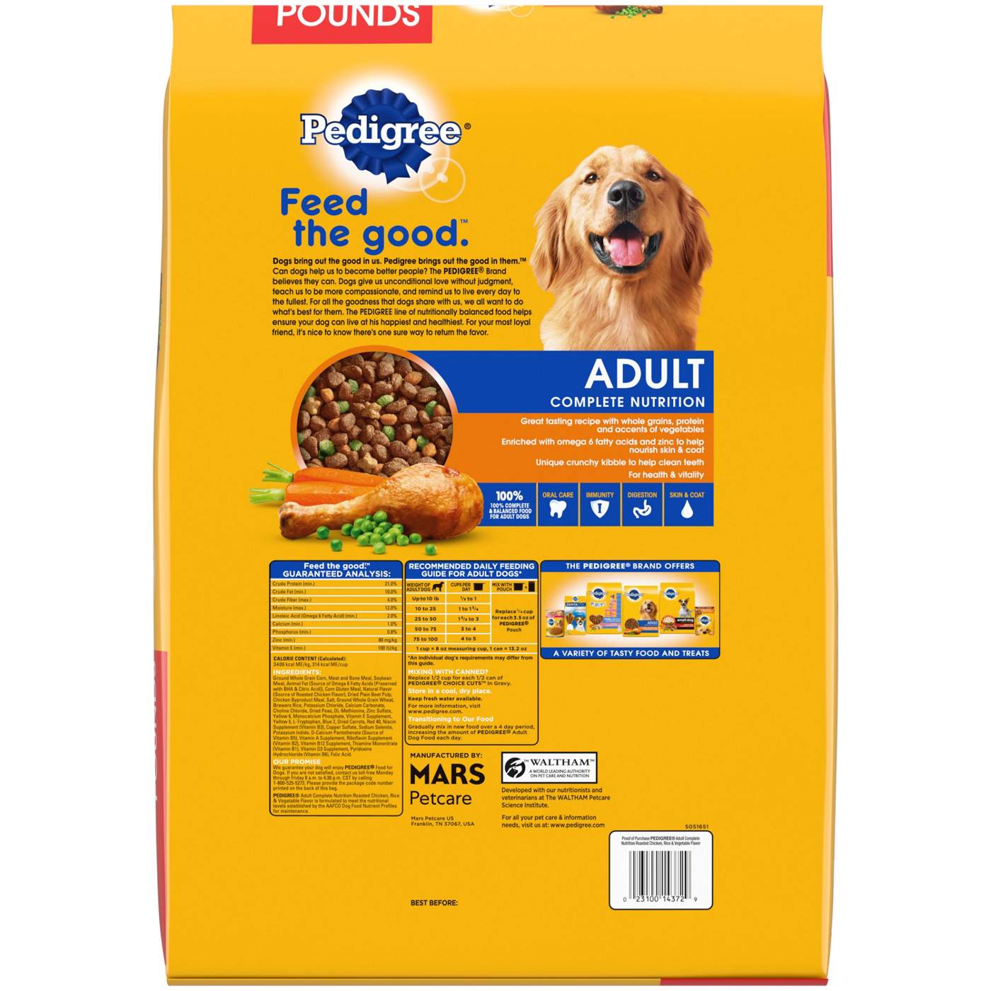 Pedigree Roasted Chicken Rice & Vegetable Adult Dry Dog Food; image 3 of 4