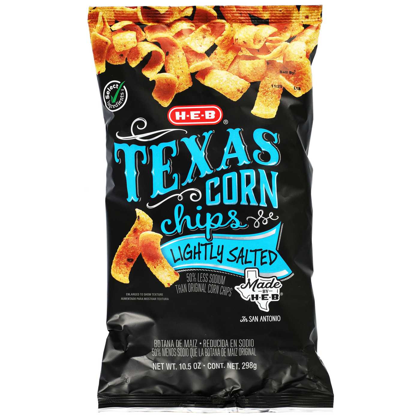 H-E-B Texas Corn Chips - Lightly Salted; image 1 of 2