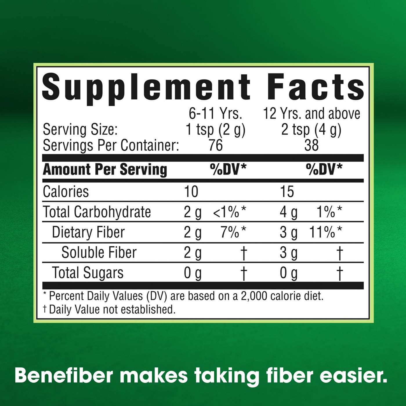 Benefiber Daily Prebiotic Fiber Supplement Powder; image 4 of 9