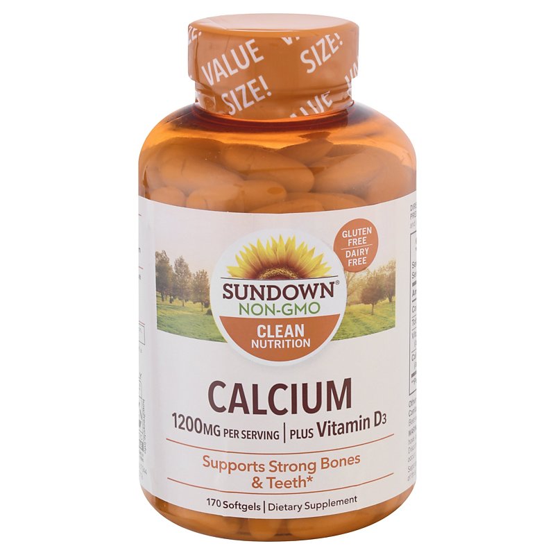 Sundown Naturals Calcium Plus Vitamin D3 1200 Mg Softgels Value Size 5160