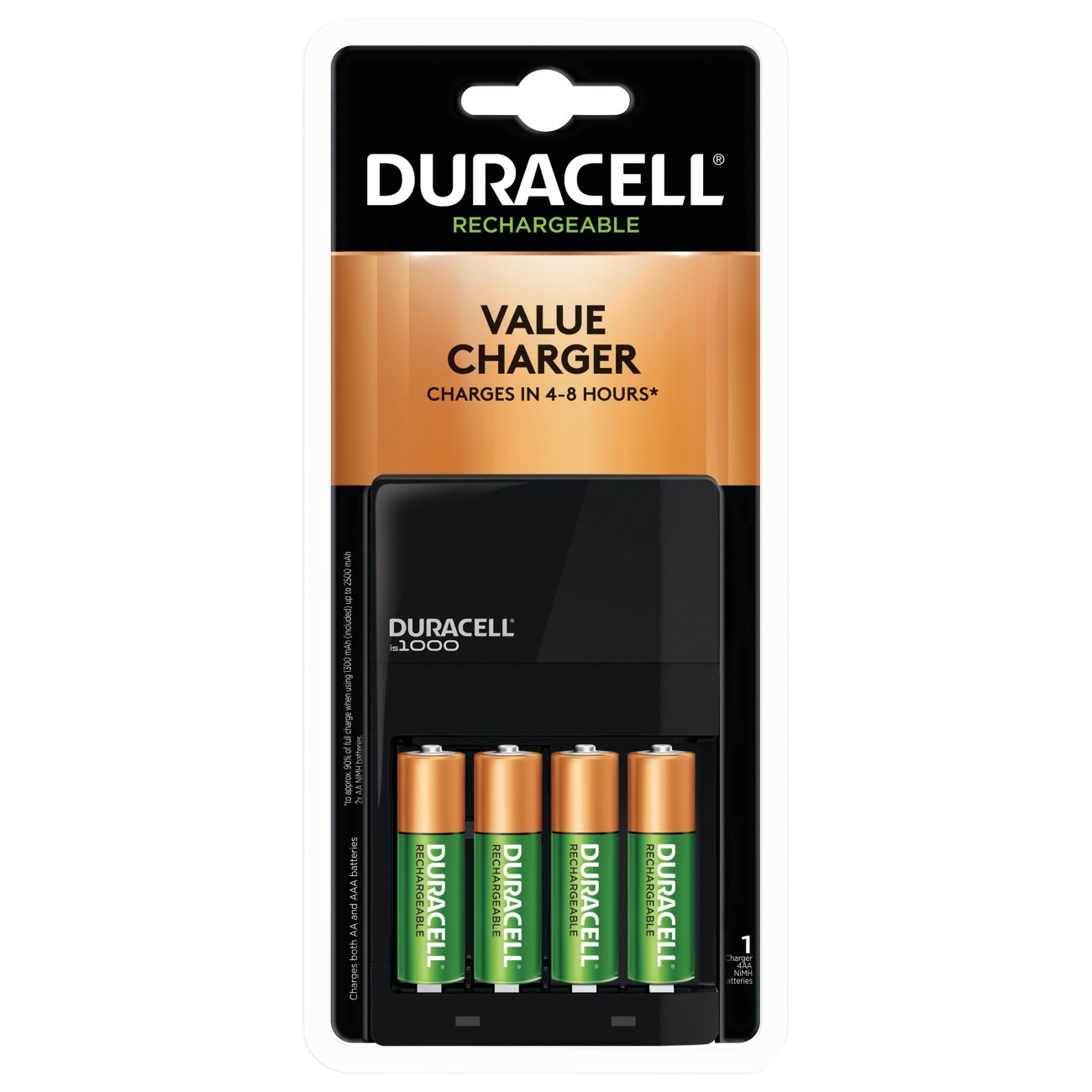 Duracell Rechargeable Quick Value Charger with 4 AA Batteries Shop