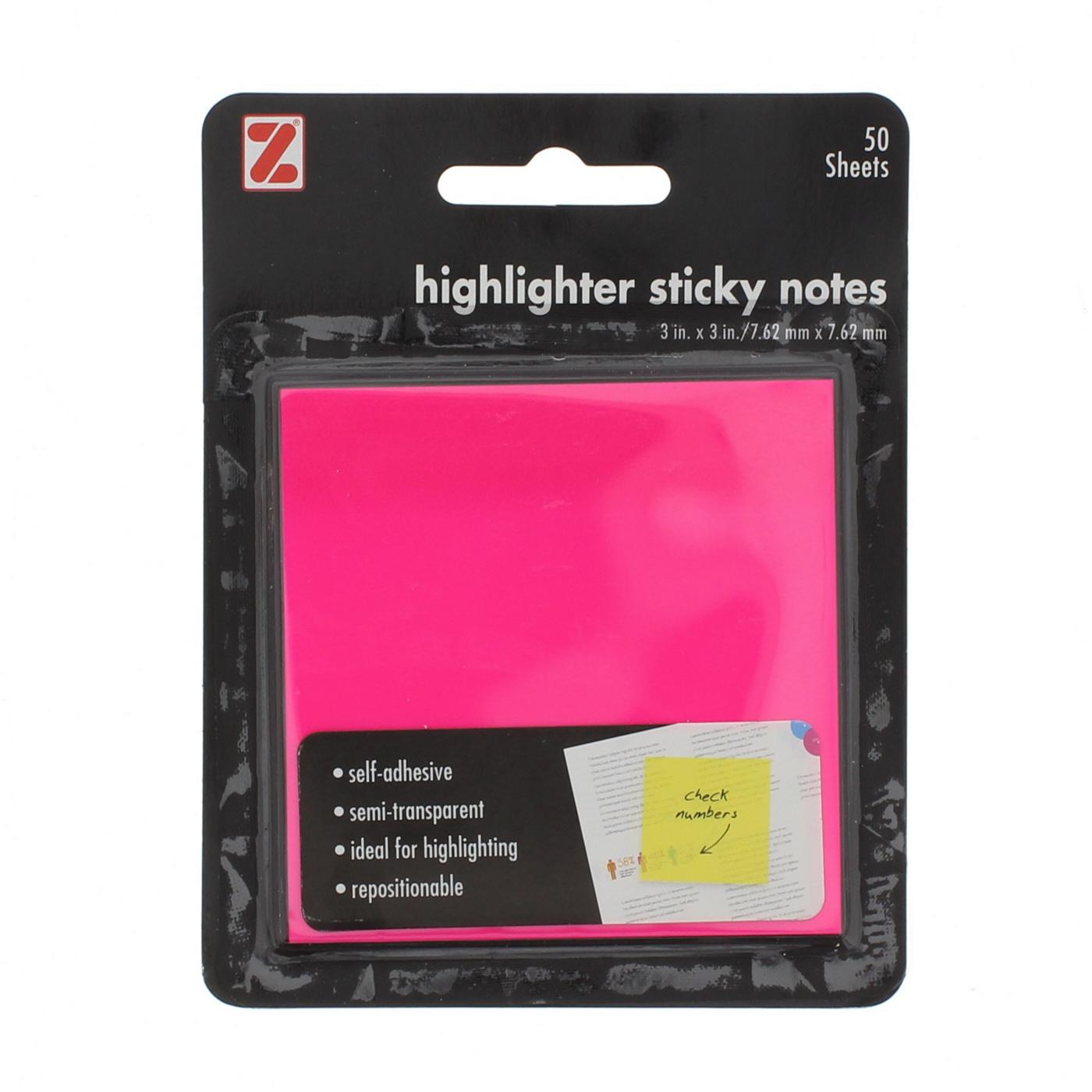 Z International Highlighter Notes, 50 Sheets; image 2 of 6