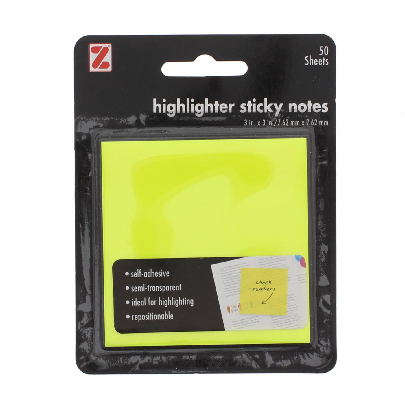 Z International Highlighter Notes, 50 Sheets; image 6 of 6