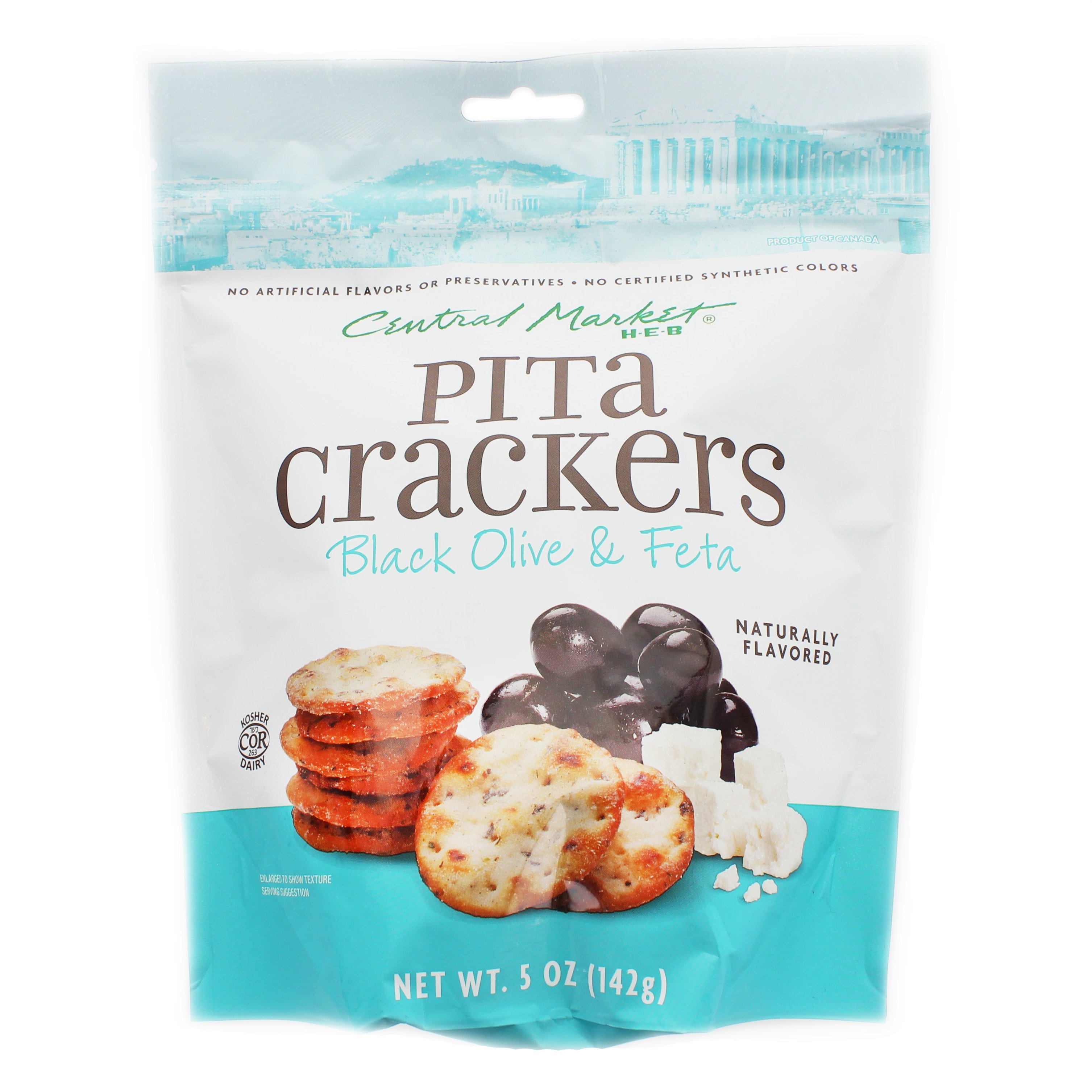 Central Market Black Olive & Feta Pita Crackers Shop Crackers