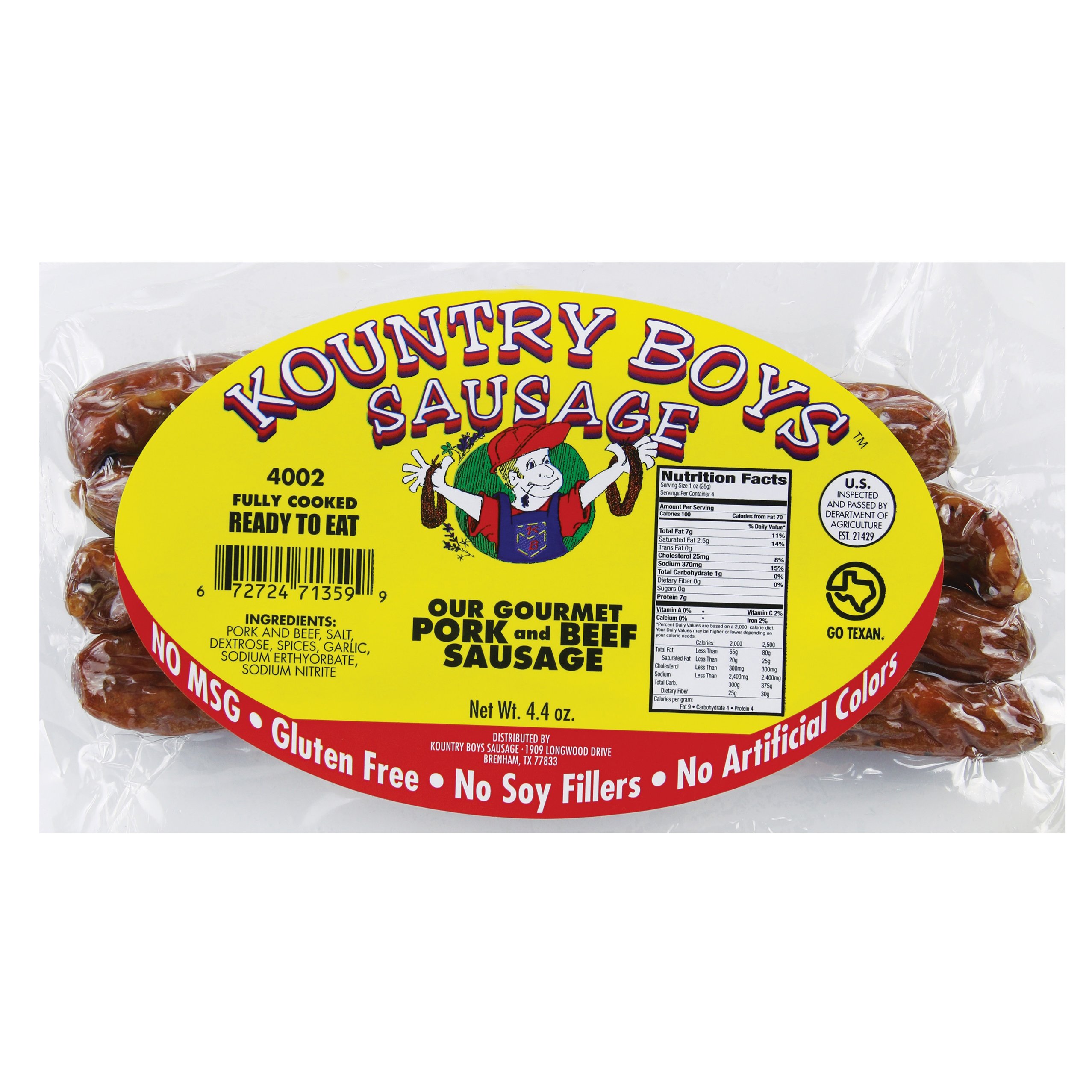 Kountry Boys Sausage Dried Pork & Beef Sausage Shop Jerky at HEB