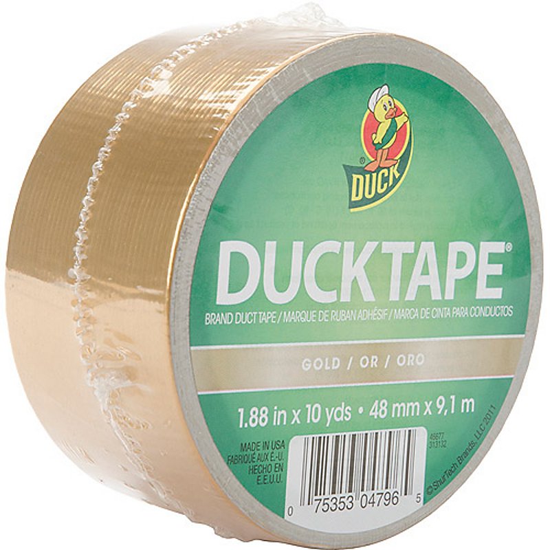 Metallic Gold Stars Duct Tape Single Roll 1.88 Inches x 10 Yards 