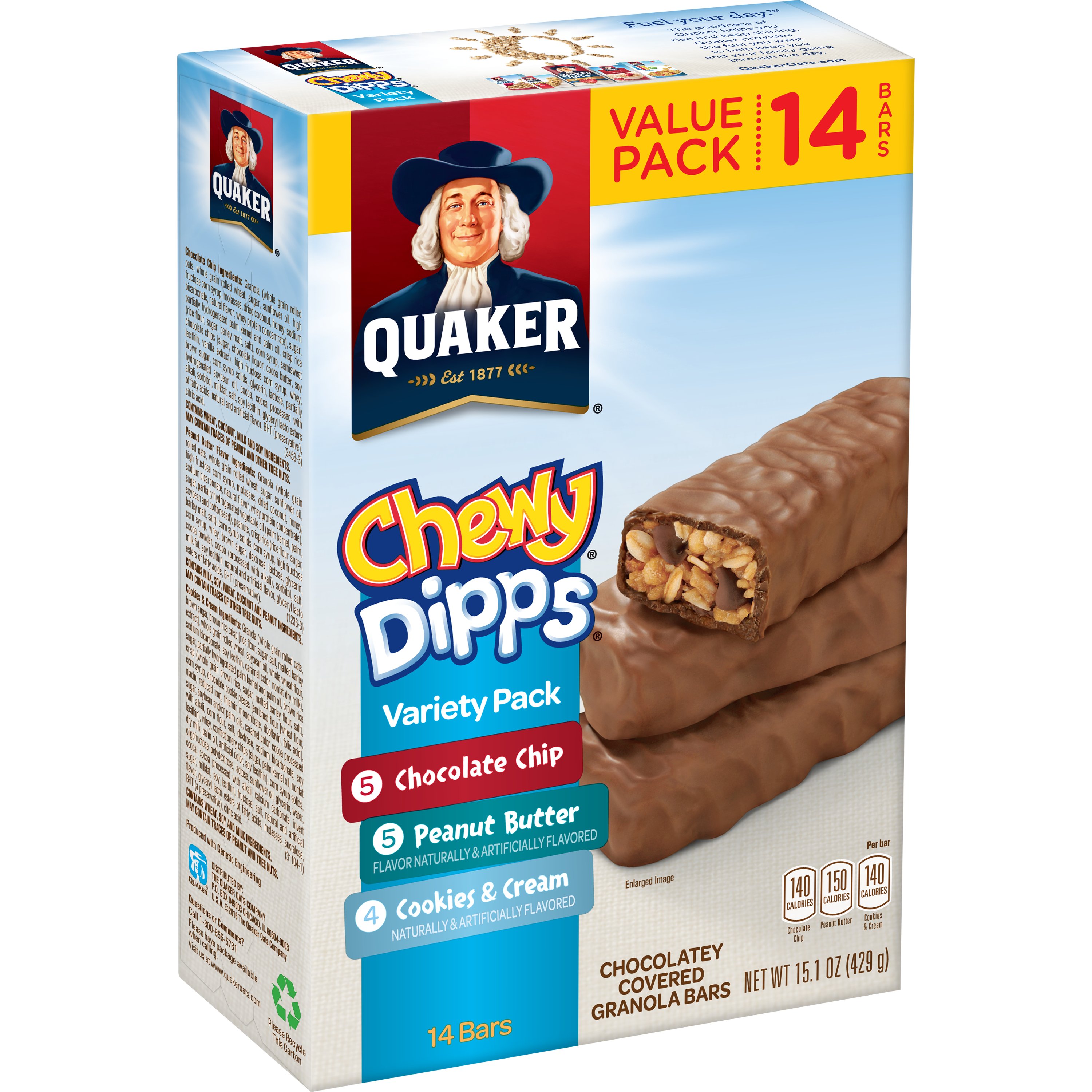 Quaker Chewy Dipps Chocolatey Covered Granola Bars Value Pack Shop