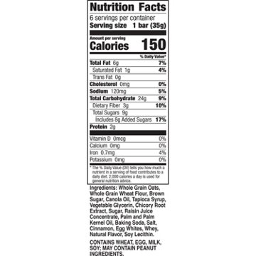 Nature Valley Soft-Baked Cinnamon Brown Sugar Oatmeal Squares