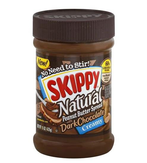 Skippy Natural Creamy Peanut Butter Spread With Dark Chocolate Shop